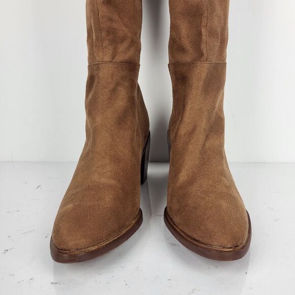 Seychelles Paradise City Leather Over the Knee Boots Brown Size 8 - Picture 7 of 16